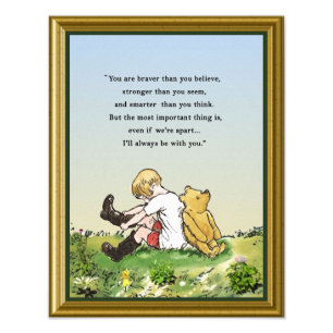 Impression Photo Pooh Ours Paroles d'encouragement