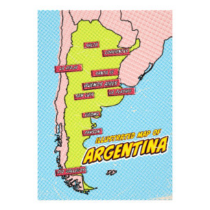 Impression Photo Pop Art Illustré Argentine