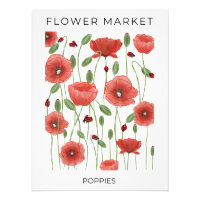 Poppies rouges du marché aux fleurs et coccinelles