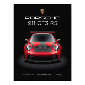 Impression Photo Porsche 911 GT3 RS supercar rouge