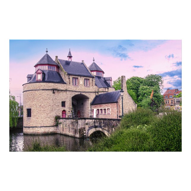 Impression Photo Porte historique de la ville à Bruges (Devant)