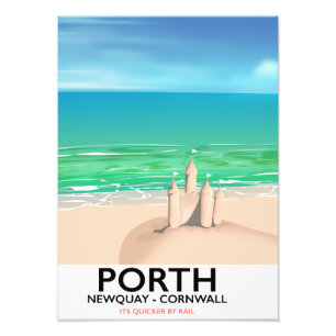 Impression Photo Porth Newquay Sandcastle imprimé voyage