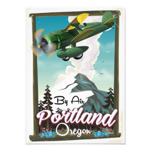 Impression Photo Portland, Oregon affiche de voyage vintage