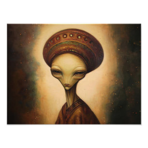 Impression Photo Portrait Alien antique