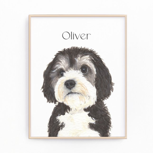 Impression Photo Portrait Bernedoodle personnalisé (Créateur téléchargé)