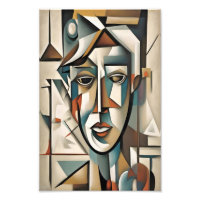 Portrait Cubiste moderne Art Abstrait