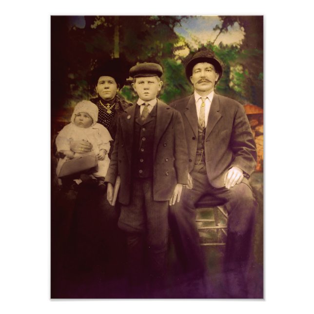 Impression Photo Portrait de famille antique (Devant)