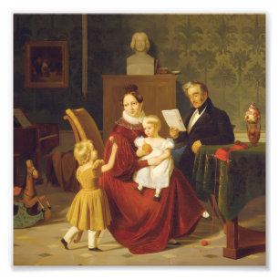 Impression Photo Portrait de famille victorien du XIXe siècle