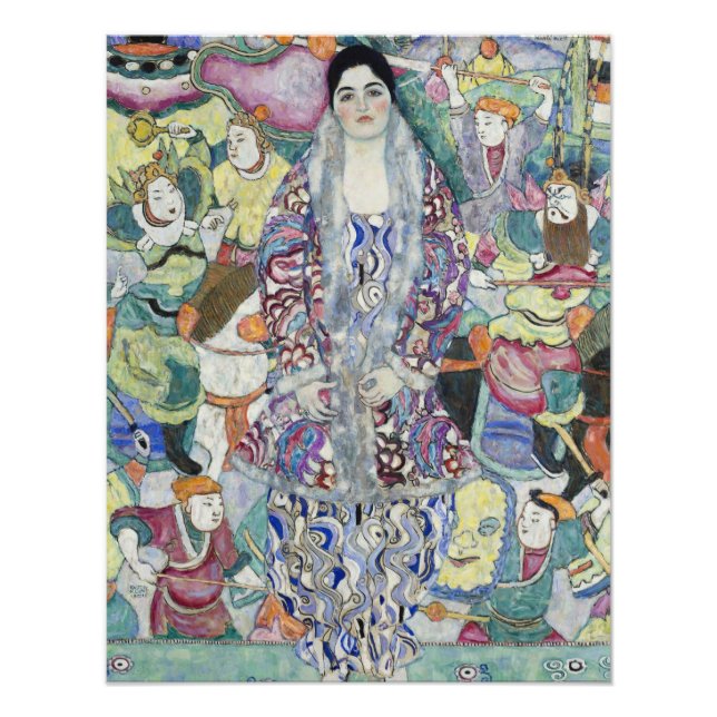 Impression Photo Portrait de Friederike Maria par Gustav Klimt (Devant)