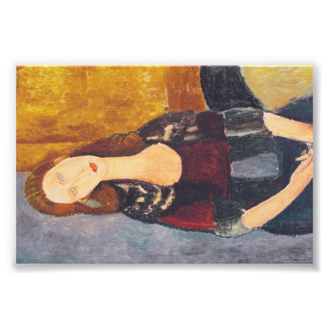 Impression Photo Portrait de Jeanne Hebuterne par Amedeo Modigliani (Devant)