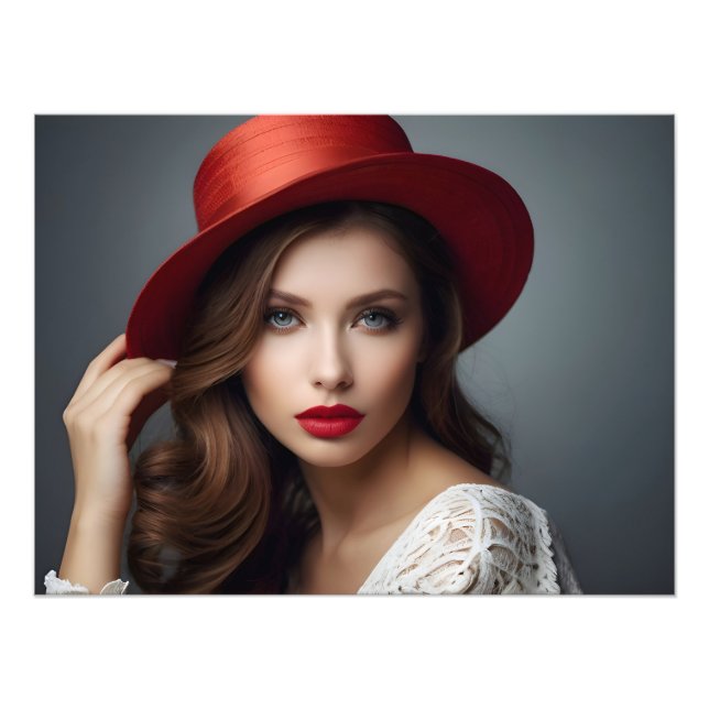 Impression Photo Portrait de mode de l'art féminin (Devant)