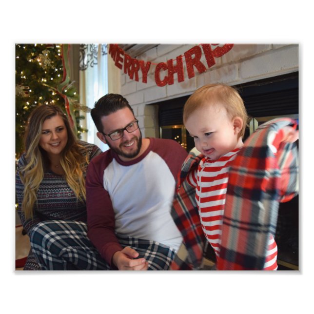 Impression Photo Portrait de Noël Personnaliser le cadre Modèle (Devant)