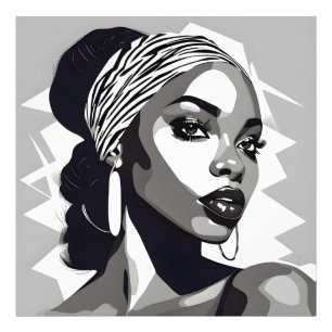 Impression Photo Portrait d'une femme noire