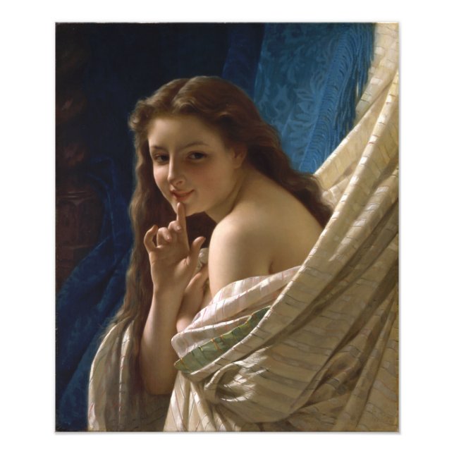 Impression Photo Portrait d'une jeune femme par Pierre Auguste Cot (Devant)