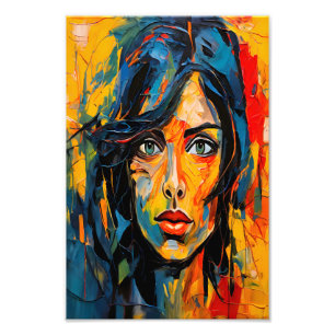 Impression Photo Portrait expressionniste vibrant Art Abstrait auda