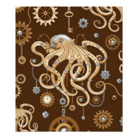 Poulpe Steampunk Rétro Fantastique Mécanique