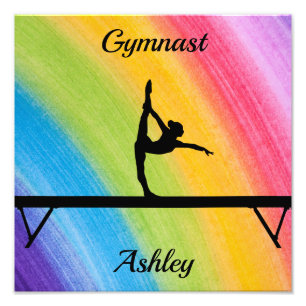 Impression Photo Poutre de gymnastique arc-en-ciel personnalisée
