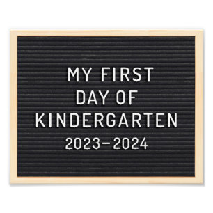 Impression Photo Premier jour de maternelle signe Premier jour d'éc