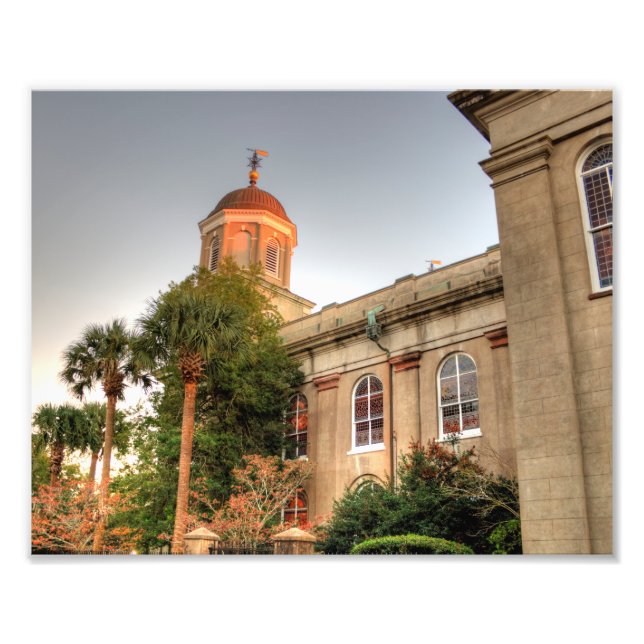 Impression Photo Première église presbytérienne, Charleston, SC (Devant)