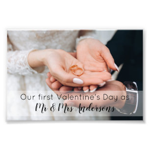 Impression Photo Première Saint-Valentin en tant que M. & Mme