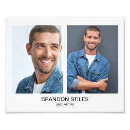 Impression Photo Prendre 2 Plan rapproché d'acteur 8x10 Double