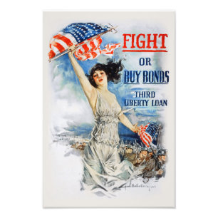 Impression Photo Prêt WWI de liberté d'achat de combat de titres