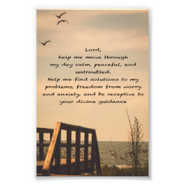 Impression Photo Prière Serenity Peace Guidance Sunny Seascape