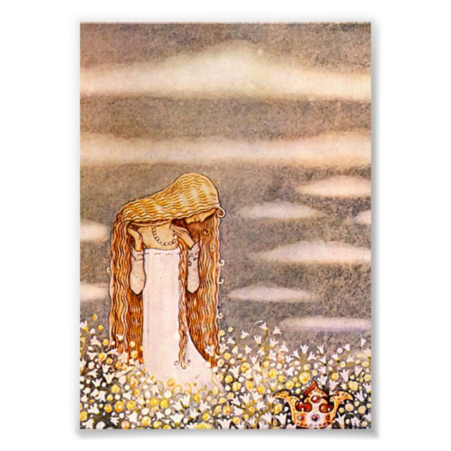 Impression Photo "Princess Tuvstarr" John Bauer Aquarelle (Devant)