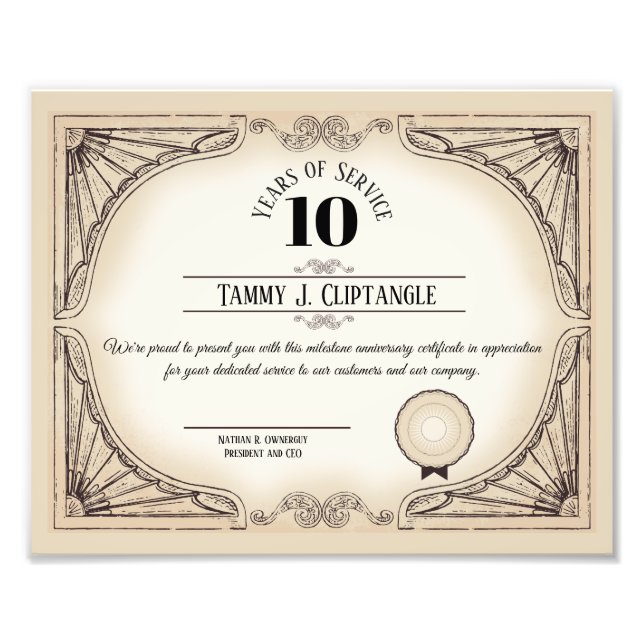 Impression Photo Prix universel d'anniversaire de l'employé de coul (Devant)