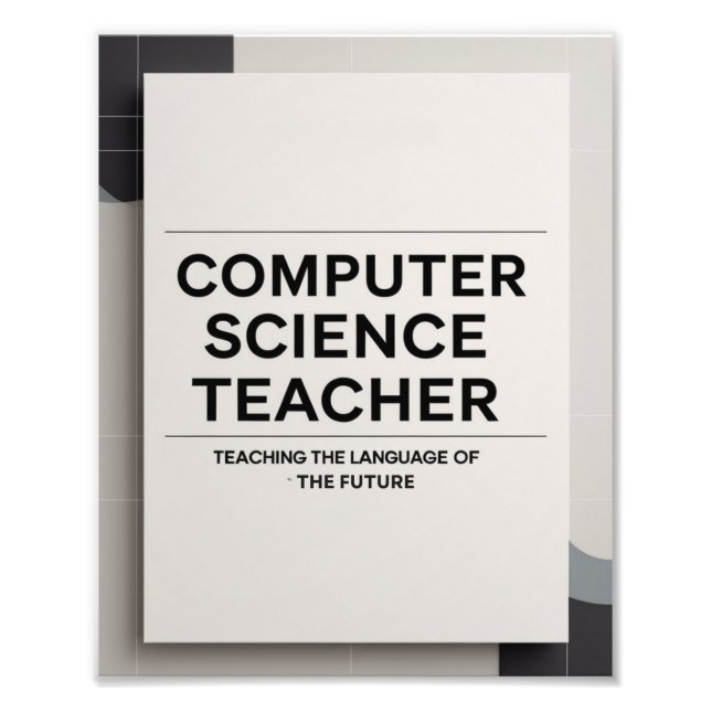 Impression Photo Professeur d'informatique (Devant)