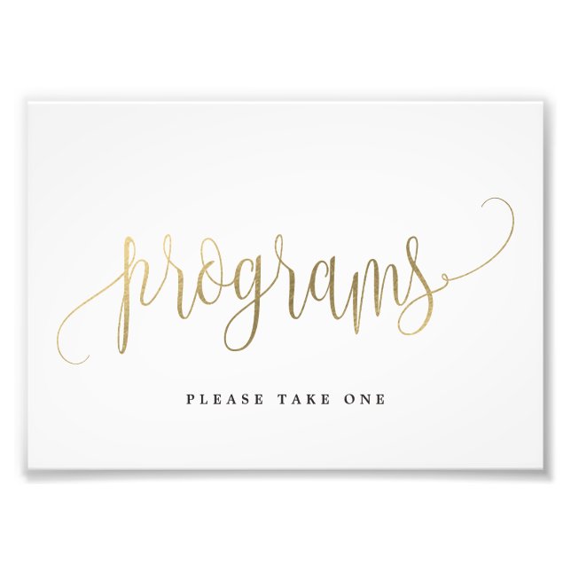 Impression Photo Programmes de mariage Signer Choisissez votre tail (Devant)