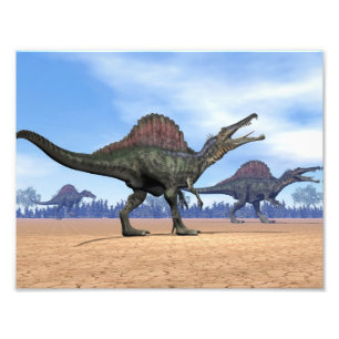 Impression Photo Promenade de dinosaures de Spinosaurus - 3D