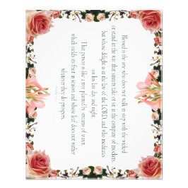 Impression Photo PSAUM 1:1-3 Botanic design,