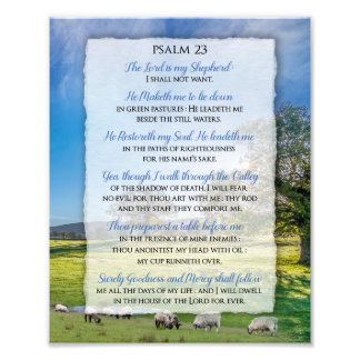 Impression Photo Psaume 23 - Le Seigneur est mon Pasteur