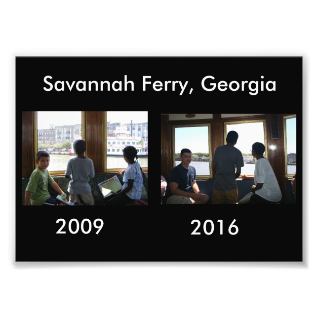 Impression Photo Puis et maintenant - Savannah Ferry, GA (Devant)