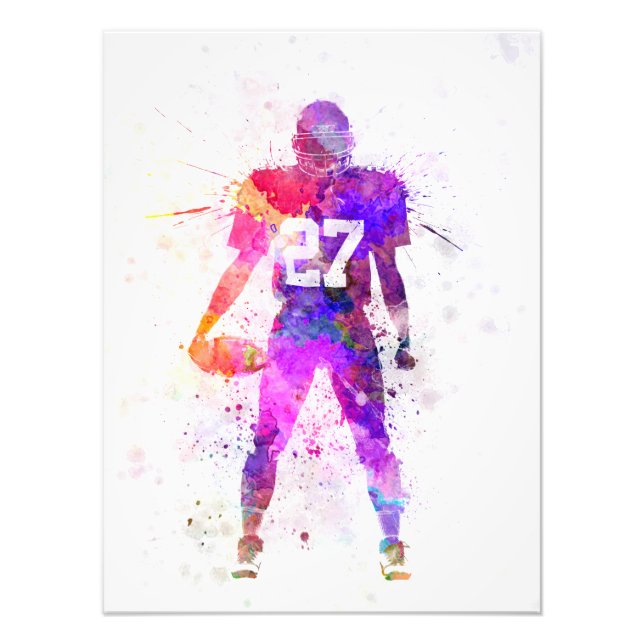 Impression Photo quarterback american football player man (Devant)