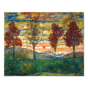 Impression Photo Quatre arbres Egon Schiele