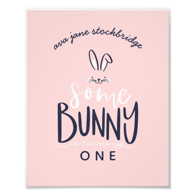 IMPRESSION PHOTO QUELQUES BUNNY ANNIVERSAIRE (Devant)