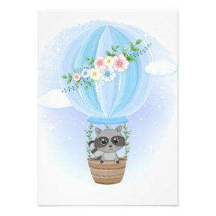 Impression Photo Raccoon Lover Cute Raccoon Avec Fleur