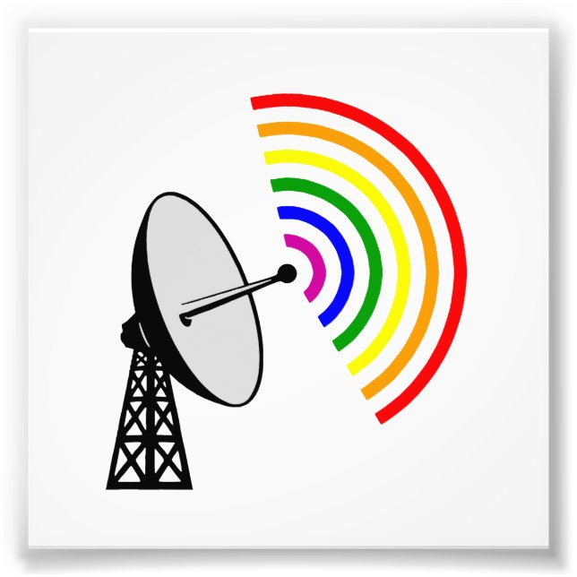 Impression Photo Radar arc-en-ciel gai Gaydar (Devant)