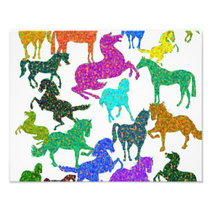 Impression Photo Rainbow Horses - "Dotty about Horses !"