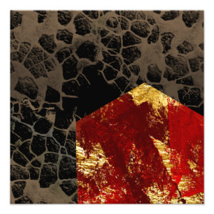 Impression Photo Réchauffement climatique - Maison en feu - Abstrai