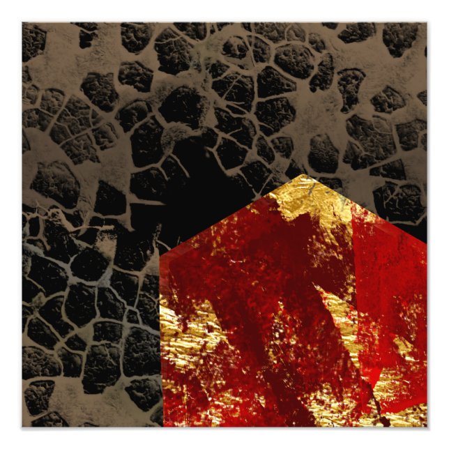 Impression Photo Réchauffement climatique - Maison en feu - Abstrai (Devant)