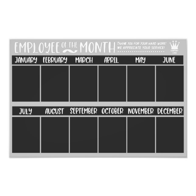 Impression Photo Reconnaissance du Prix de l'employé du mois (Devant)