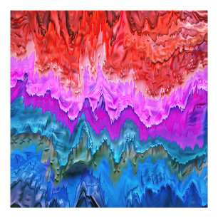 Impression Photo "Réflexion rayonnante" Art Abstrait coloré