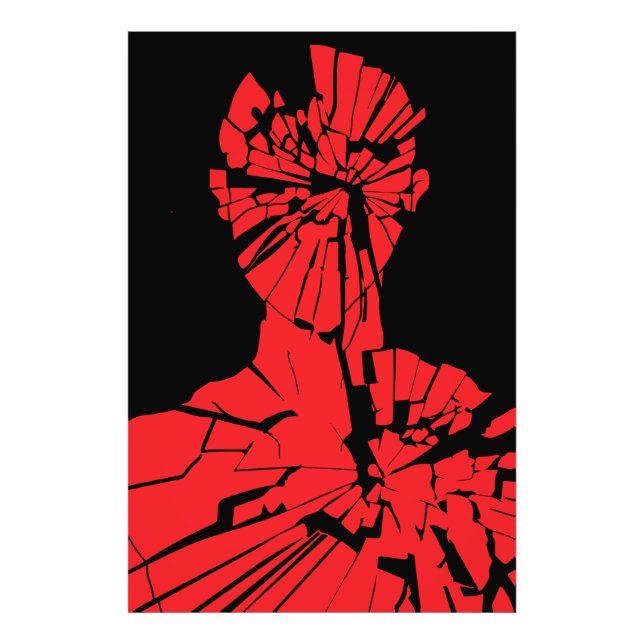 Impression Photo Réflexion rouge brisée (Devant)