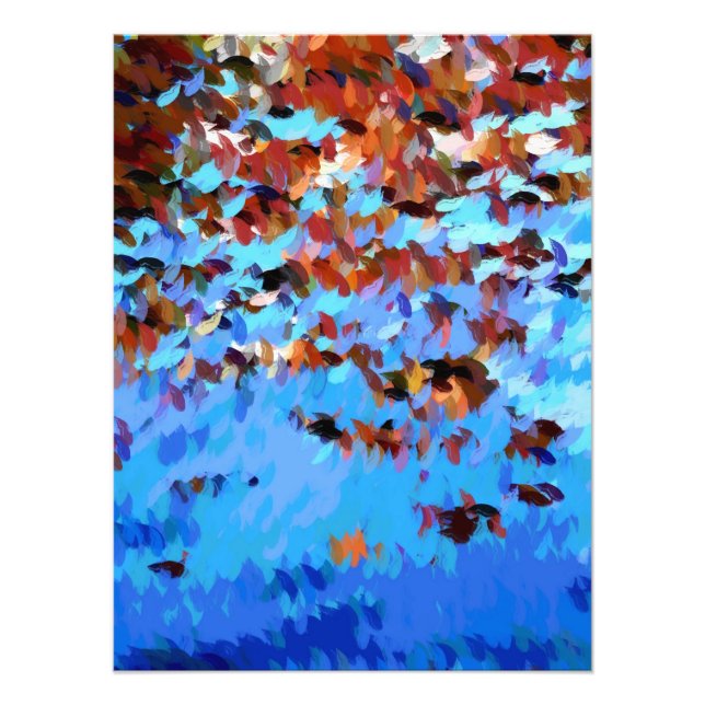 IMPRESSION PHOTO RÉFLEXIONS DES ARBRES D'EAU DE LA RIVIÈRE (Devant)