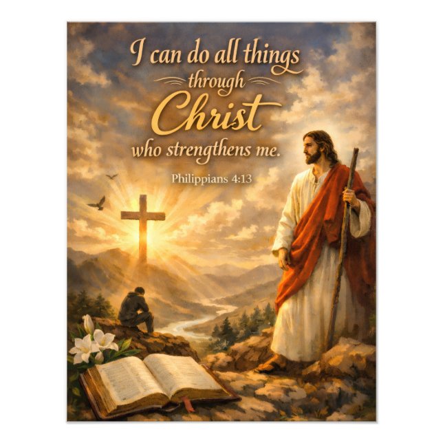 Impression Photo Religious Bible verse sayings quotes wall art (Devant)