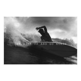 Impression Photo Remontez-vous et recommencez - Surfer battu rudeme