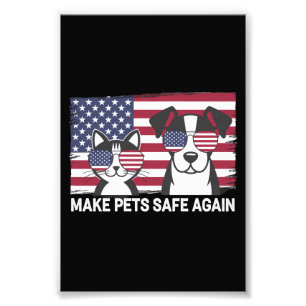 Impression Photo Rendre les animaux sûrs Trump Harris Debate 2024